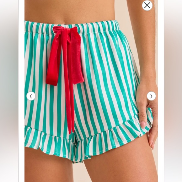 Altar’d State Merry Striped Sleep Short Christmas pajama bottom - Picture 2 of 4